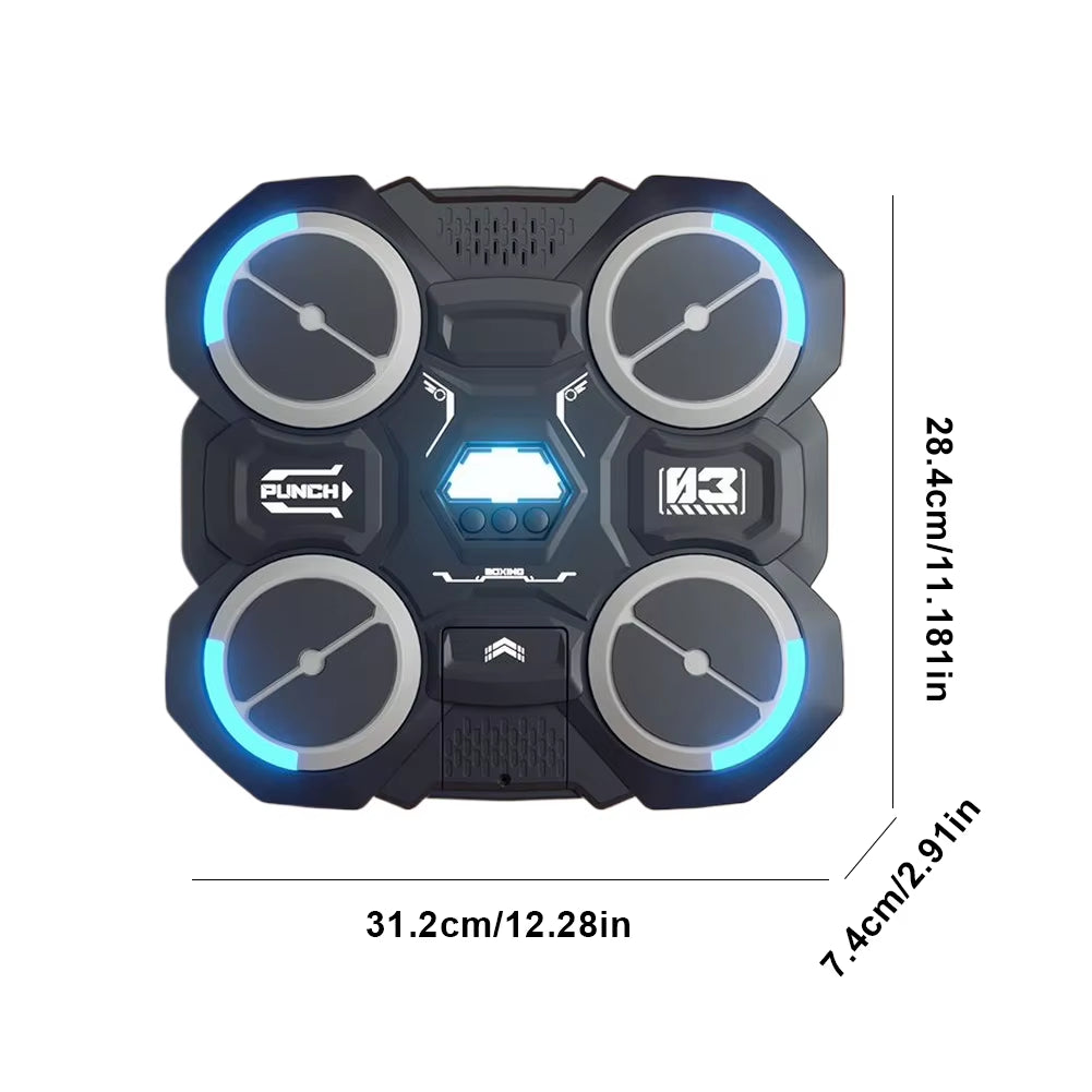Smart Music Boxing Machine with LED Light Effects - Wall-Mounted Training Equipment