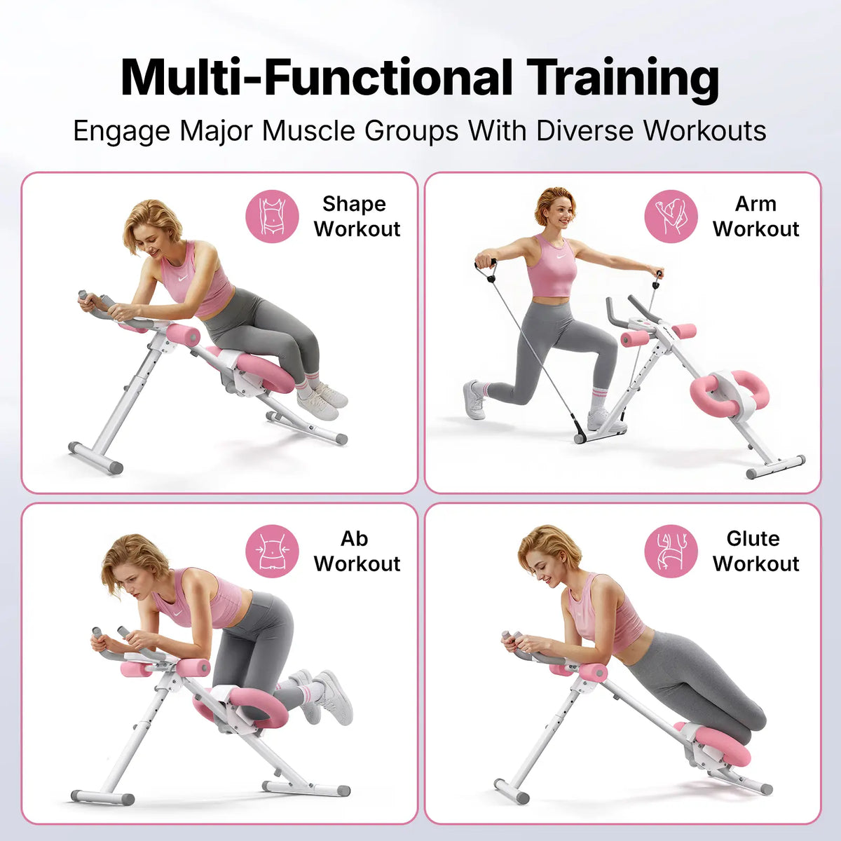 Merach Adjustable Ab Trainer Bench - Multi-Purpose Core & Fitness Machine