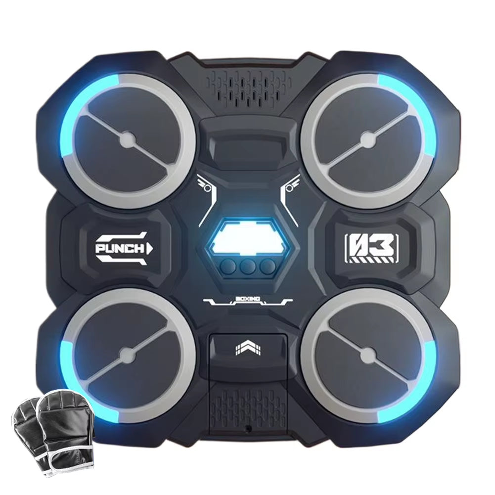 Smart Music Boxing Machine with LED Light Effects - Wall-Mounted Training Equipment
