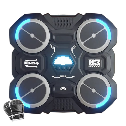 Smart Music Boxing Machine with LED Light Effects - Wall-Mounted Training Equipment