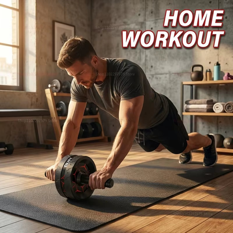 Core & Abdominal Roller Wheel - Heavy-Duty Fitness Workout Equipment