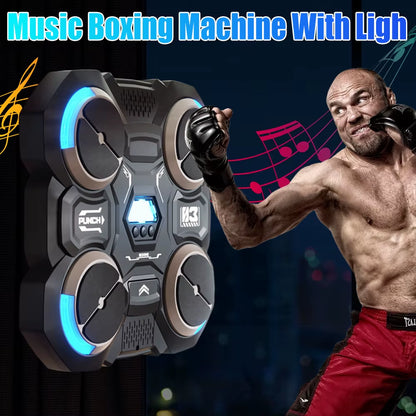 Smart Music Boxing Machine with LED Light Effects - Wall-Mounted Training Equipment